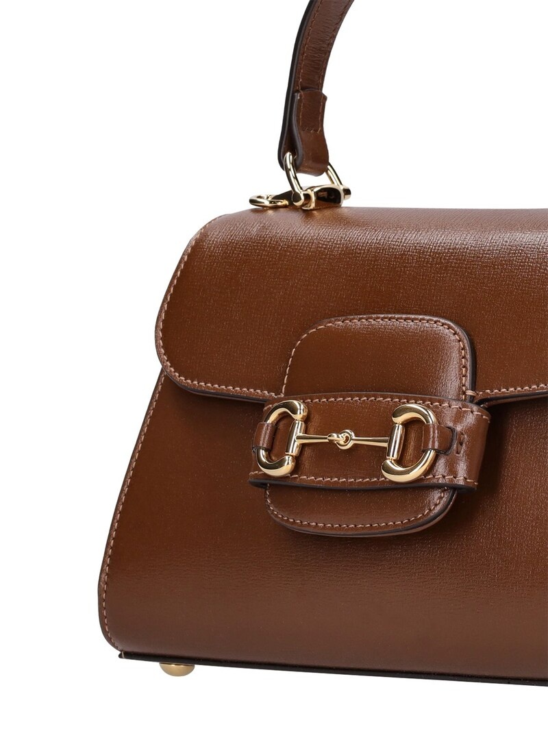 1955 HORSEBIT LEATHER TOP HANDLE BAG - 6