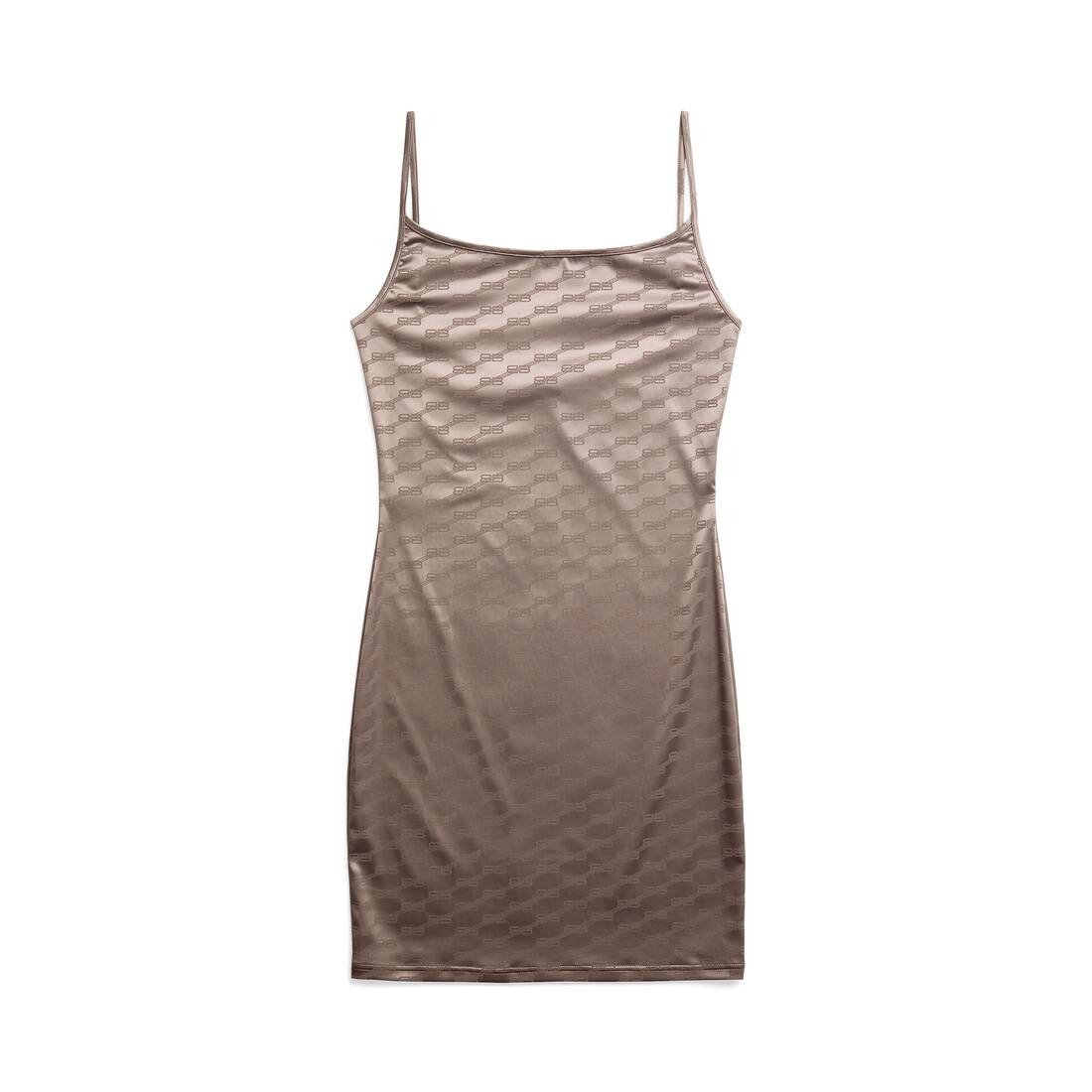 Women's Bb Monogram Slip Dress in Dark Beige - 1