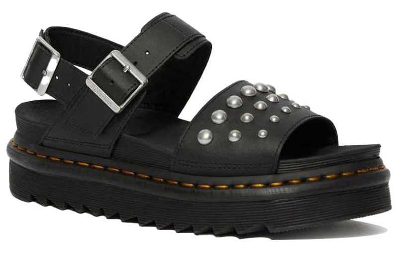 Dr. Martens (WMNS) Dr. Martens Voss Leather Studded Sandals 'Black' 25454001 outlook