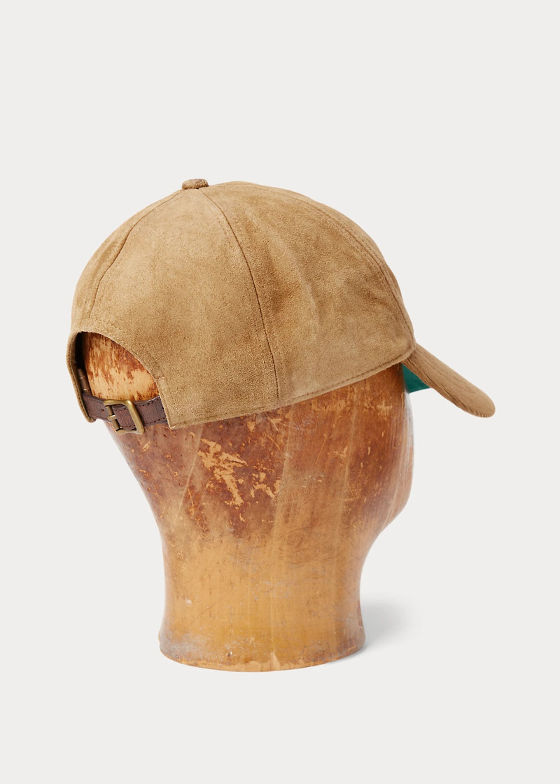 RRL by Ralph Lauren RRL Ranch Logo Suede Ball Cap outlook