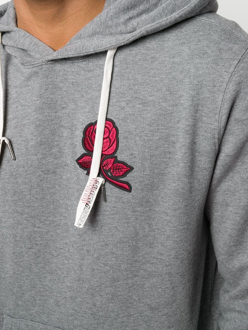 floral-detail drawstring hoodie - 5