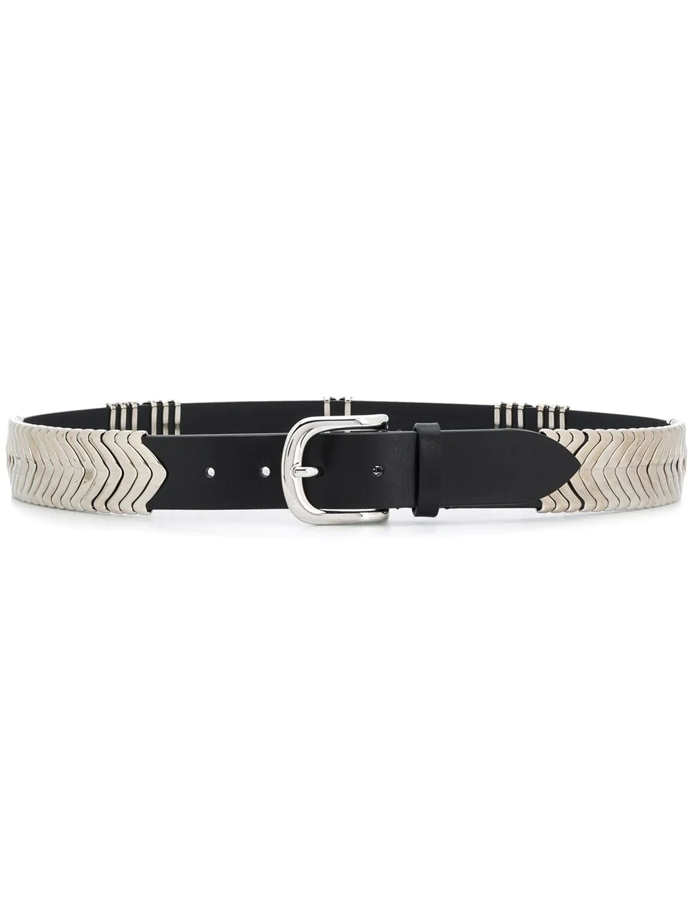 silver-tone buckle belt - 1