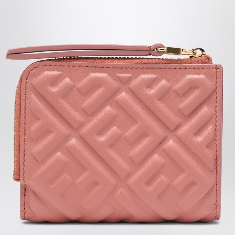 Fendi Slim Baguette Wallet In Pink Nappa With Ff Motif Women - 2