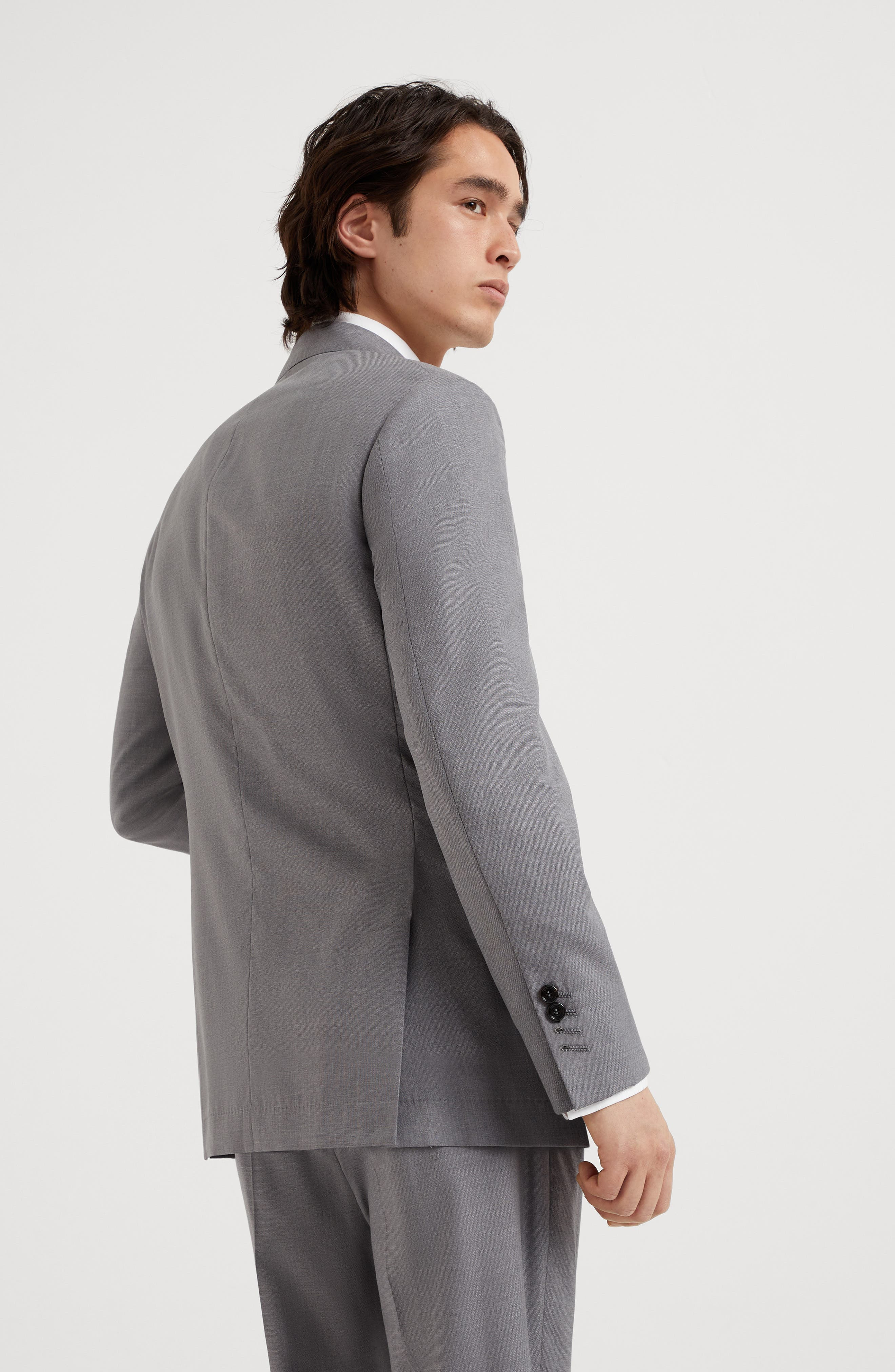 Brunello Cucinelli Hopsack blazer in Grey at Nordstrom - 3