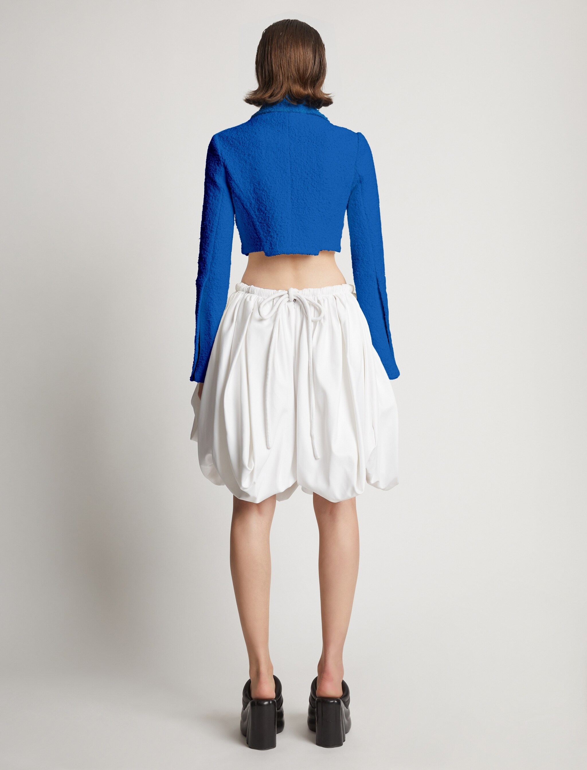 Boucle Tweed Crop Jacket - 4