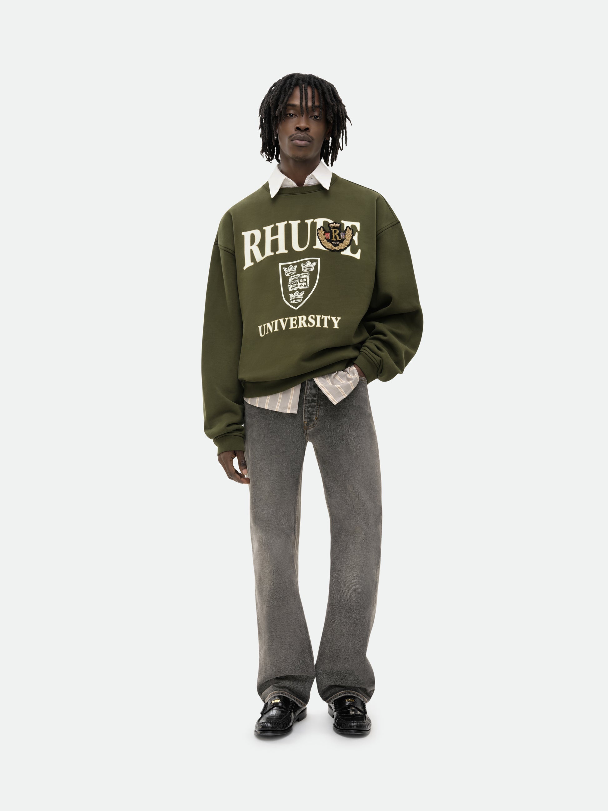 RHUDE OXFORD CREWNECK - 2
