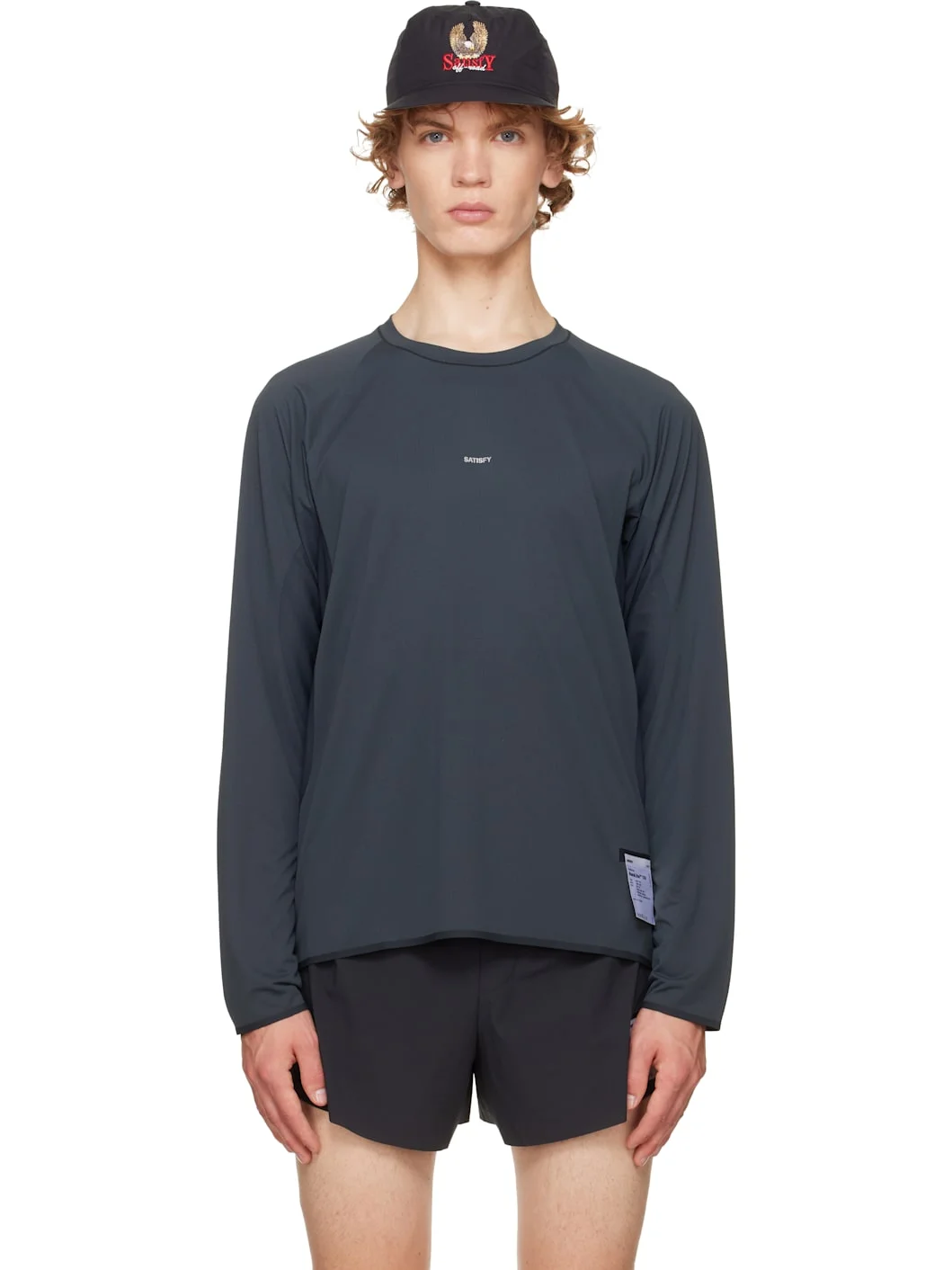 Black AuraLite UV Long Running T‑shirt - 1