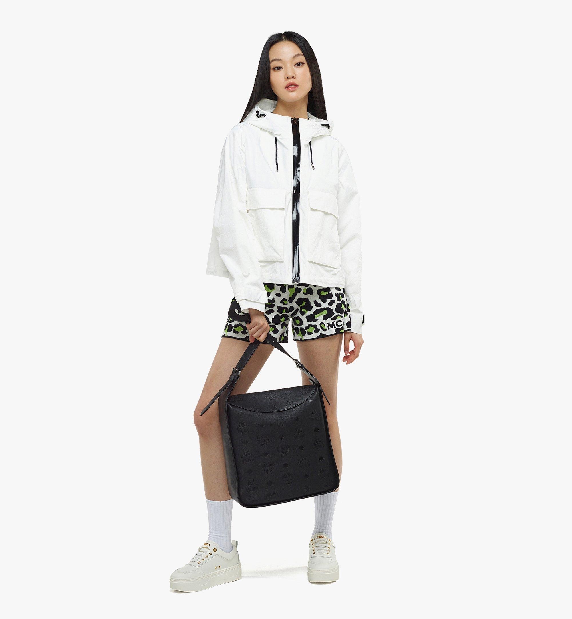 Aren Flap Hobo Bag in Embossed Monogram Leather - 2