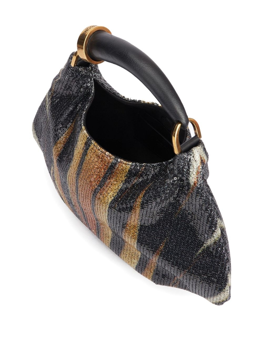 sequin-embellished shoulder bag - 5