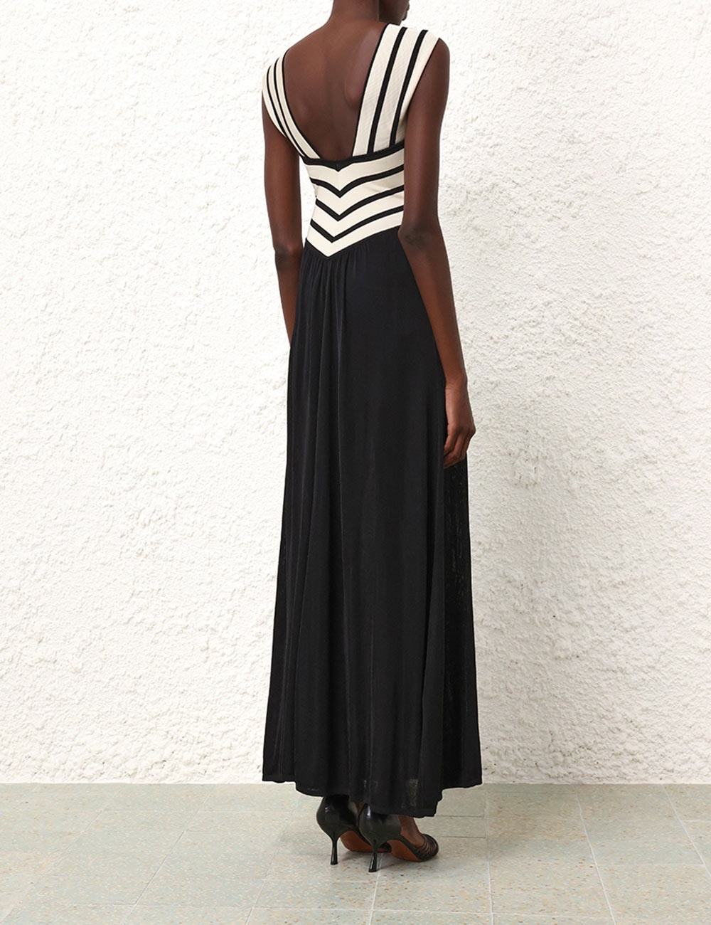 Zimmermann NATURA HALTER NECK MIDI DRESS - 9345DS241CHV | REVERSIBLE