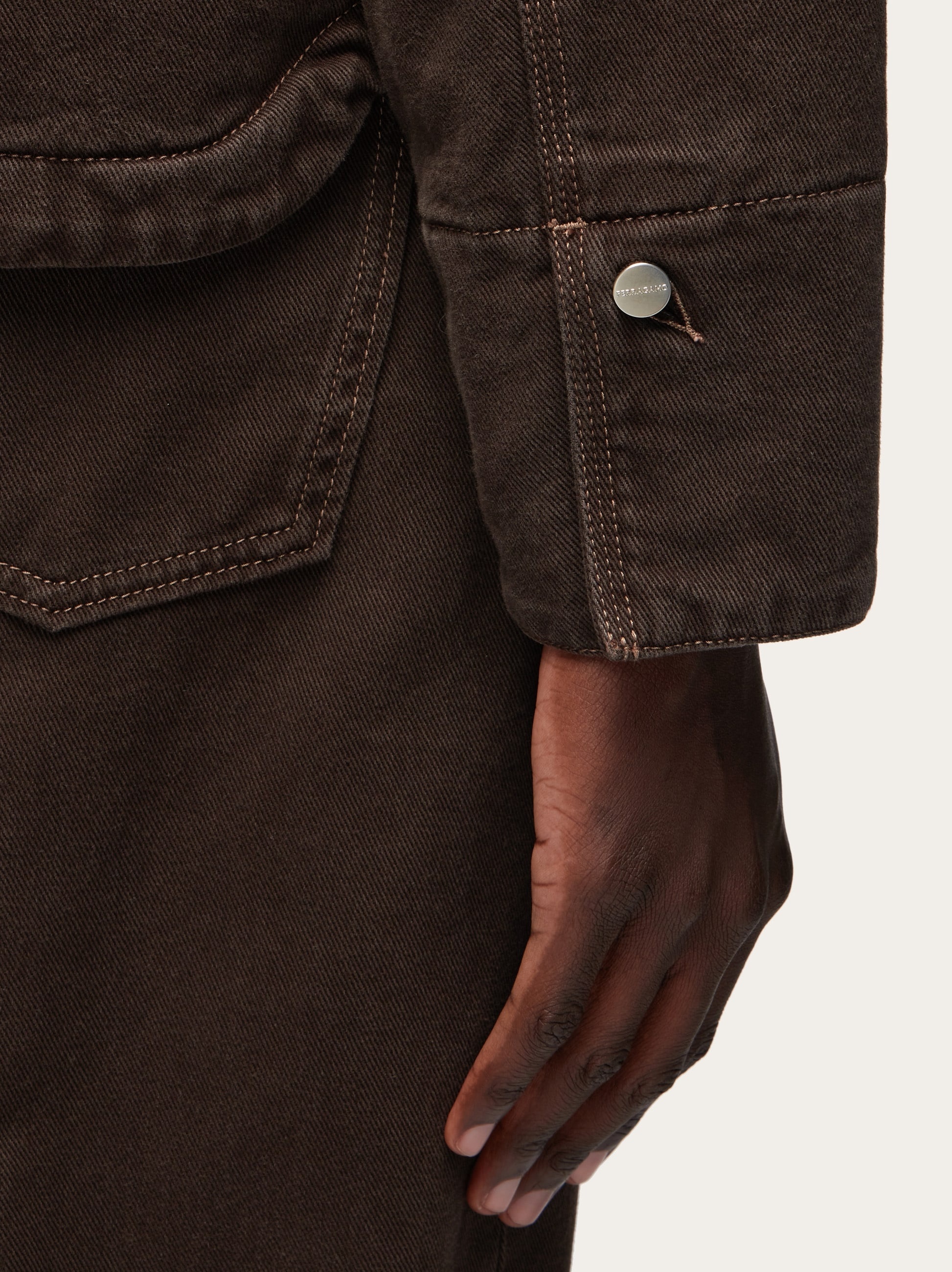 Padded denim blouson - 5
