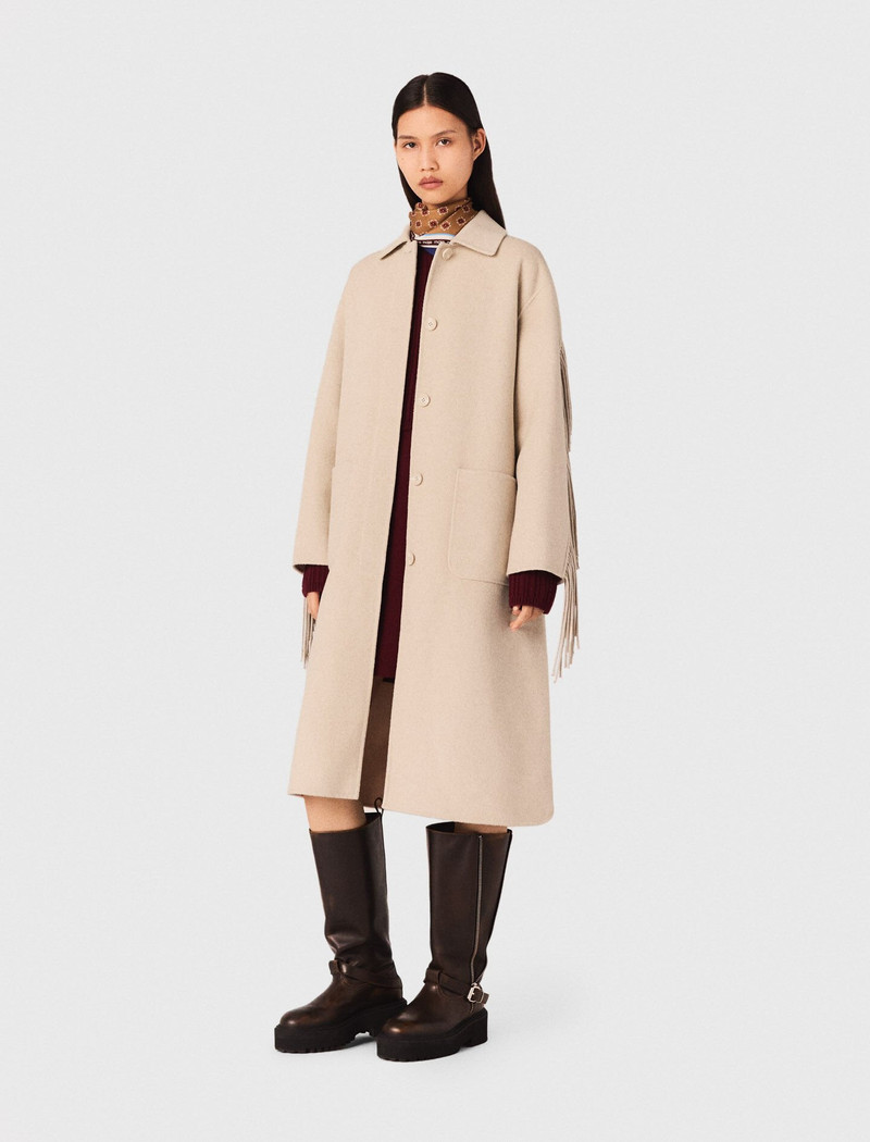 maje Long wool coat outlook