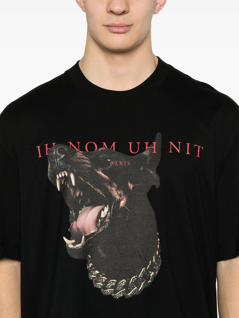 ih nom uh nit Dog-print T-shirt outlook