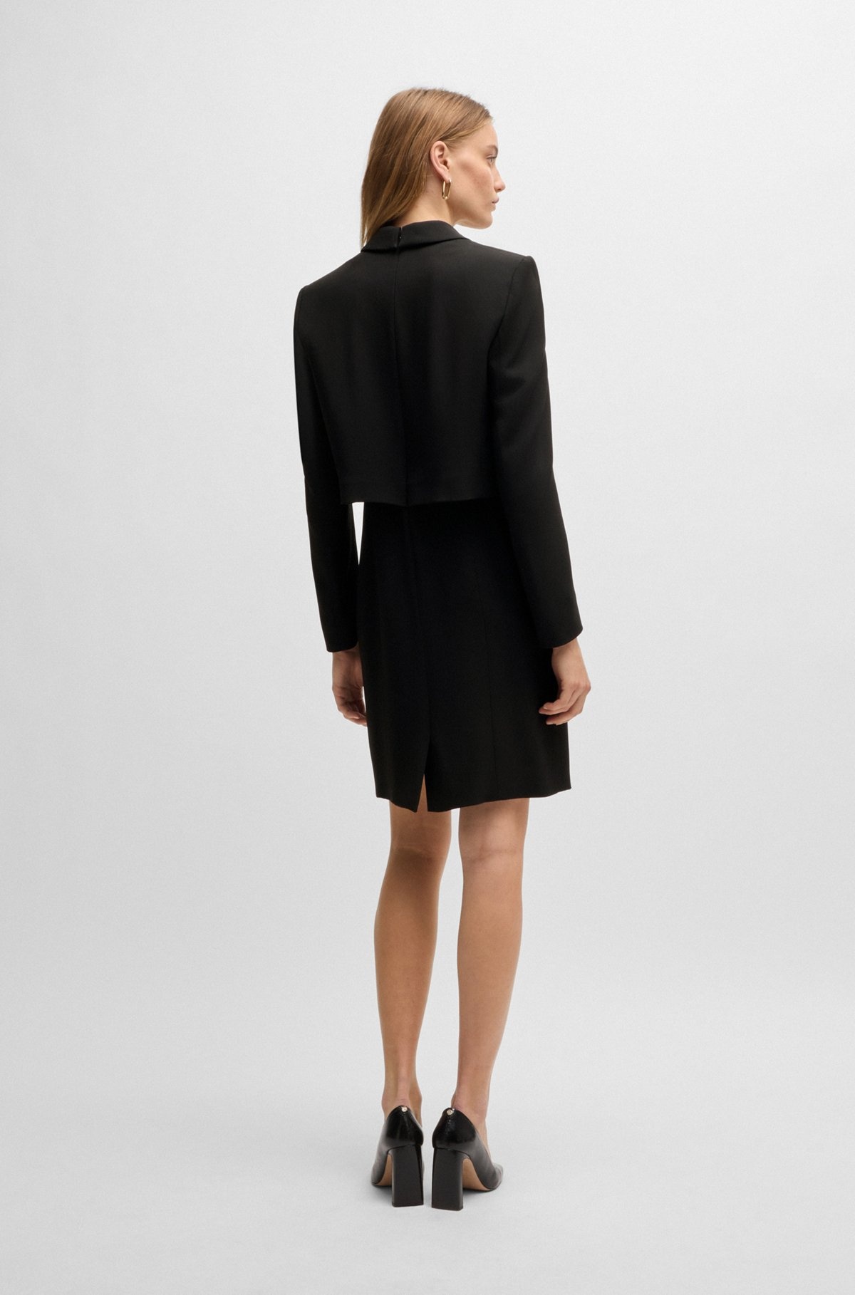 TAILORED DRESS IN MATTE FABRIC - 4