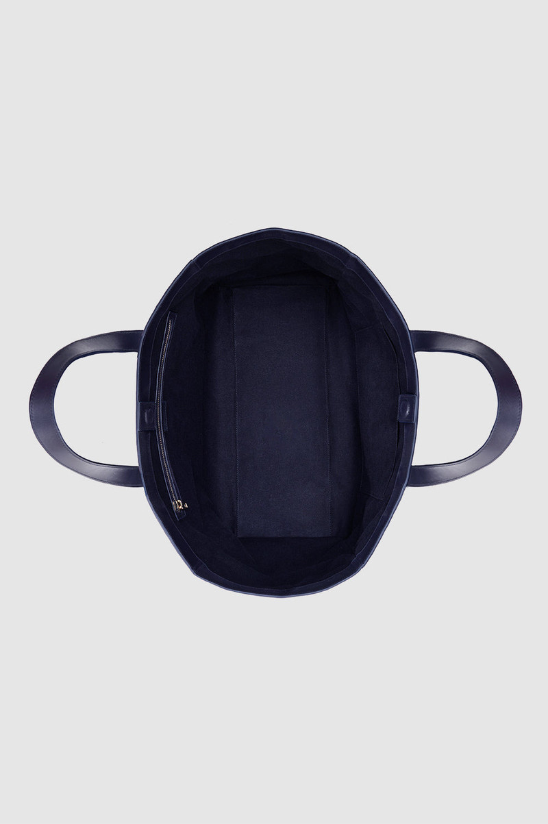 Medium Rio Tote - Navy Suede 4