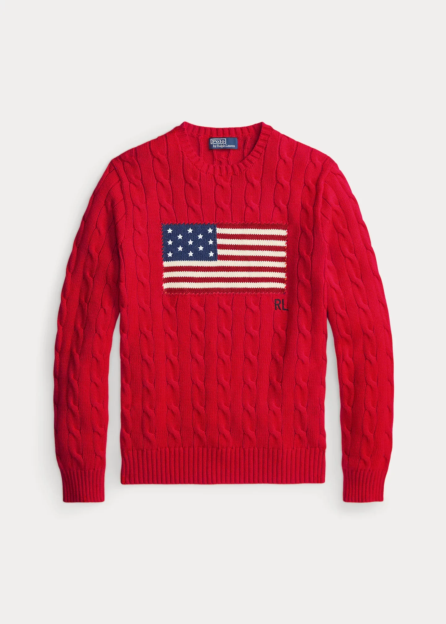Cable-Knit Iconic Flag Sweater - 1
