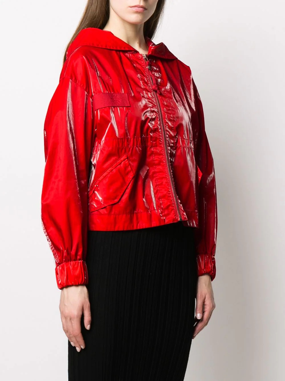 high-shine hooded jacket - 3