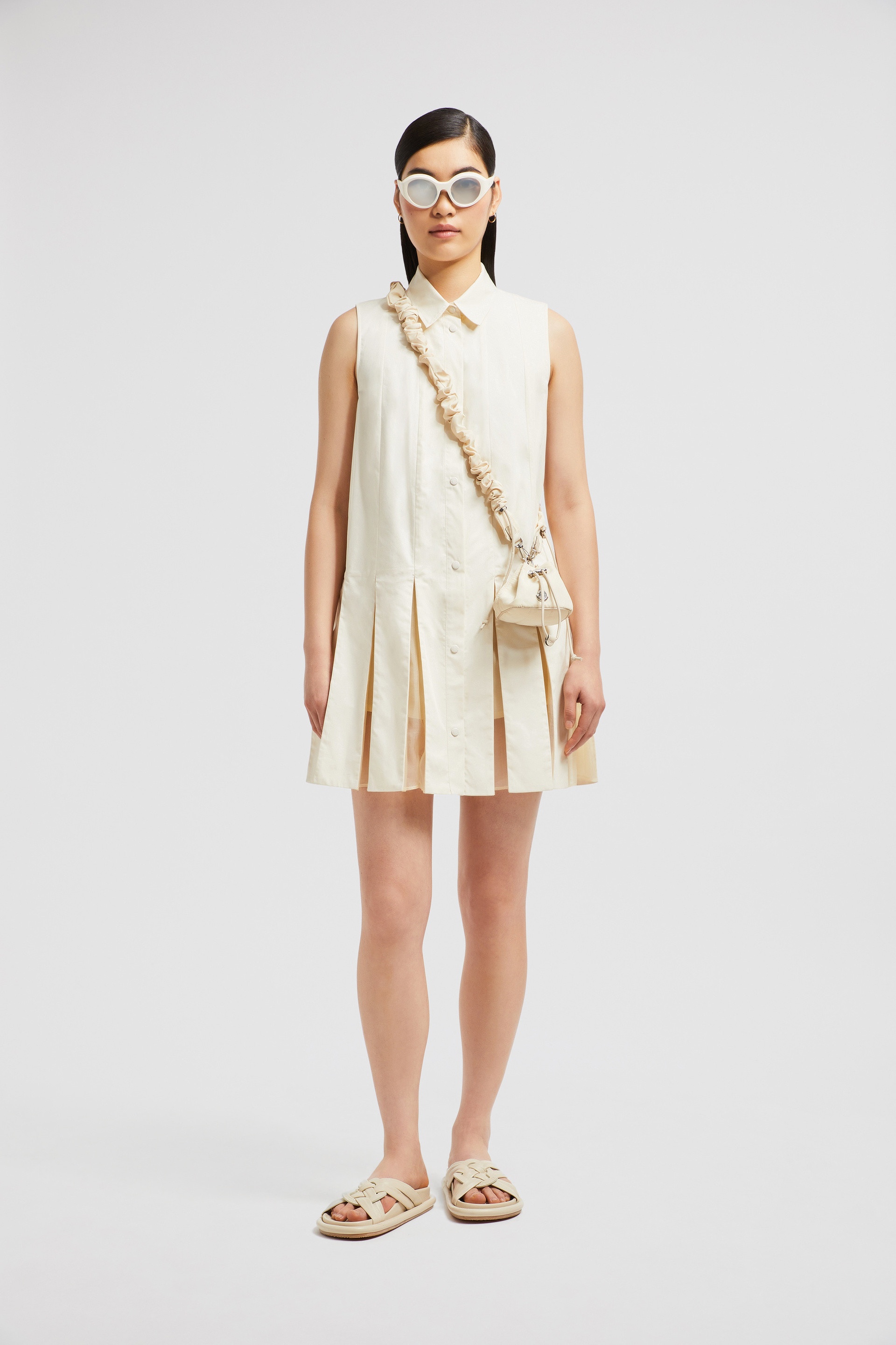 Cotton & Silk Mini Shirt Dress - 2
