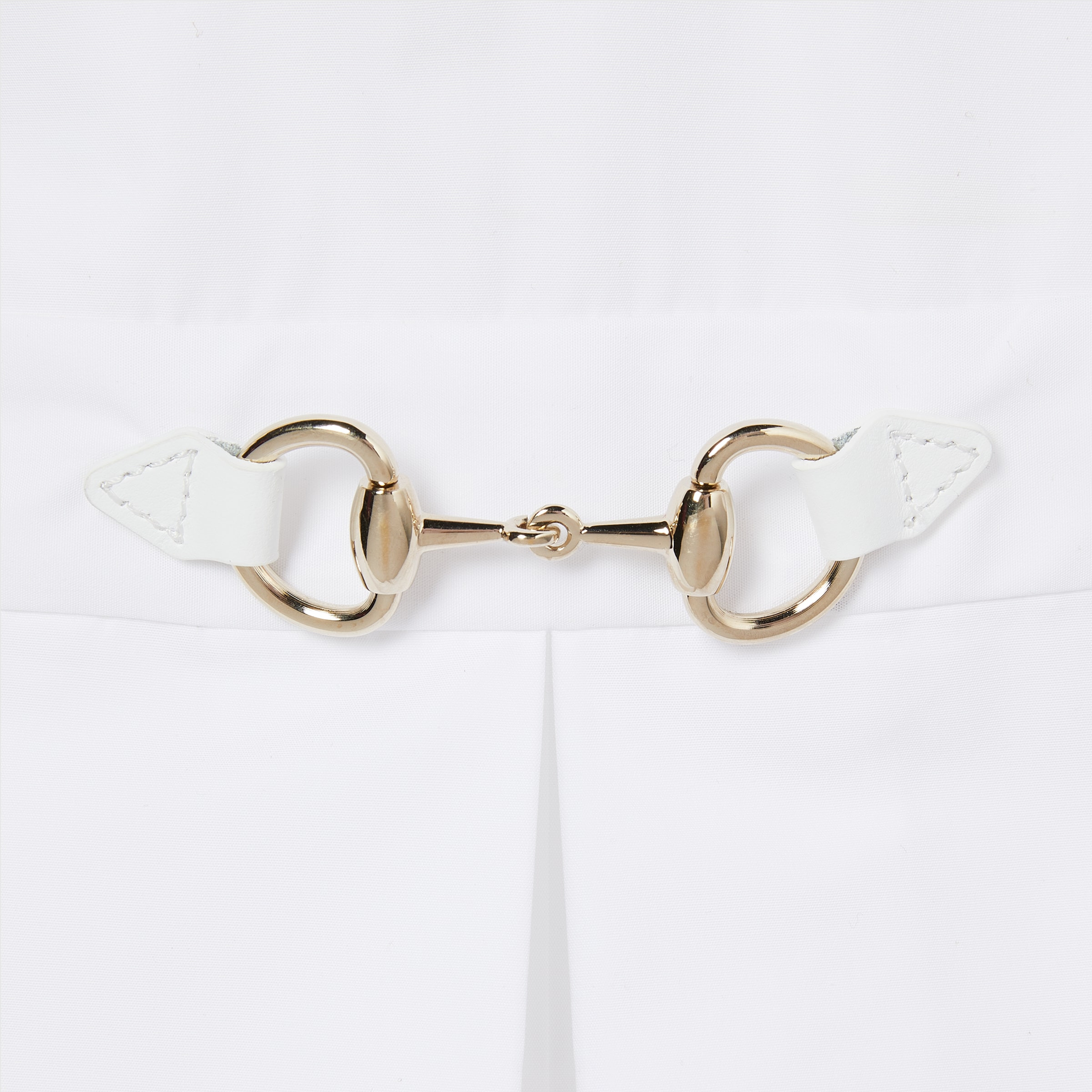 Cotton poplin shirt dress with Horsebit - 6