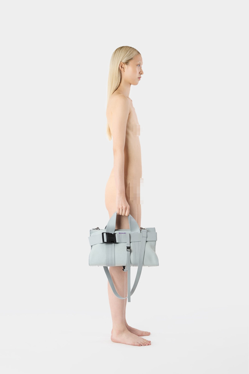 SMALL PARALLELEPIPEDO MESSENGER BAG / grey 4