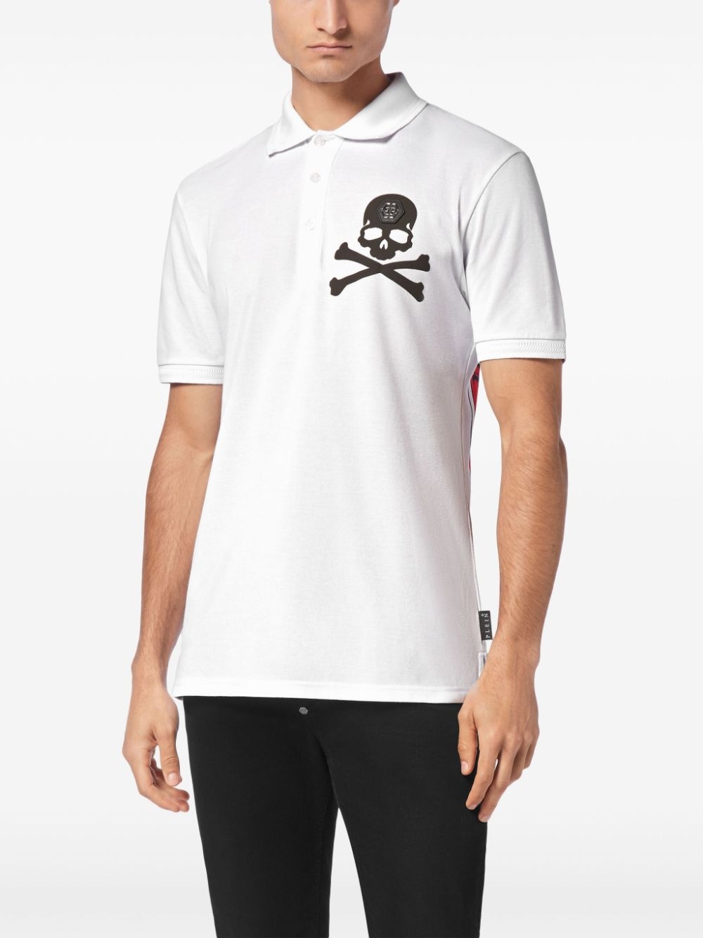 logo-print cotton polo shirt - 3