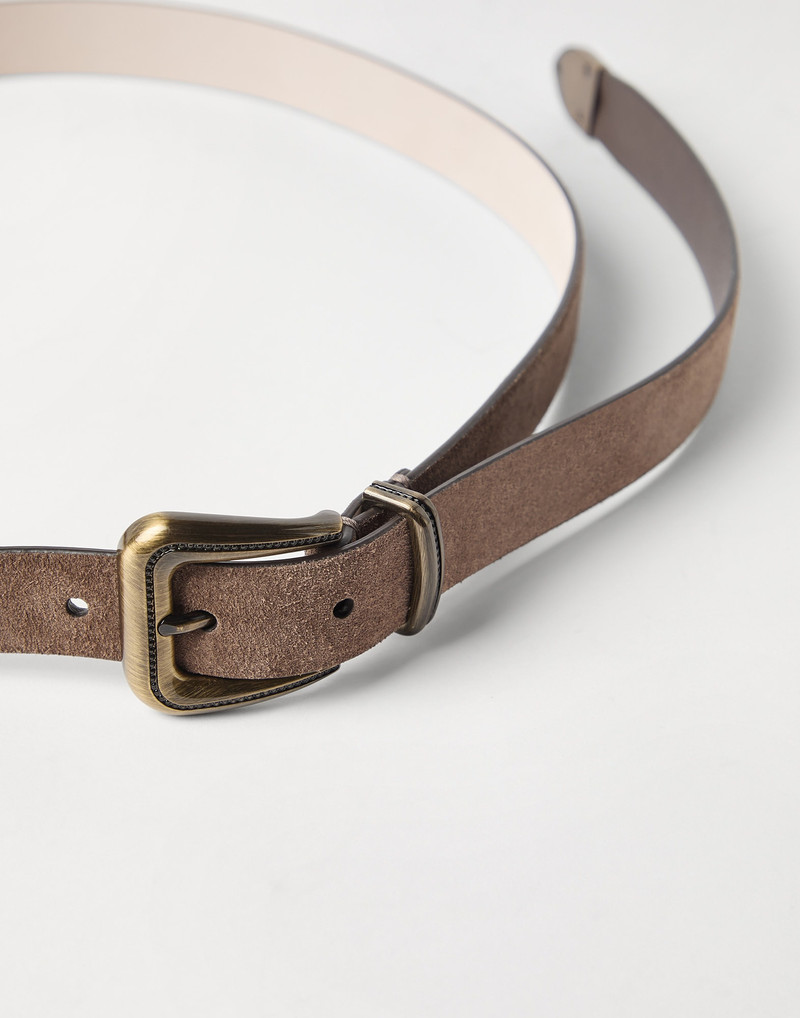 Brunello Cucinelli Suede belt with monili outlook