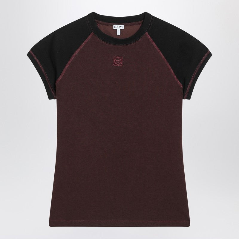 Loewe Black/Burgundy Slim T-Shirt Women - 1