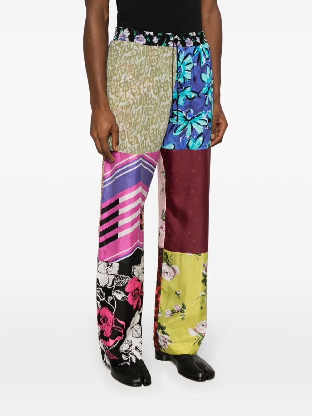 Regenerated Silk Scarves straight-leg trousers - 3