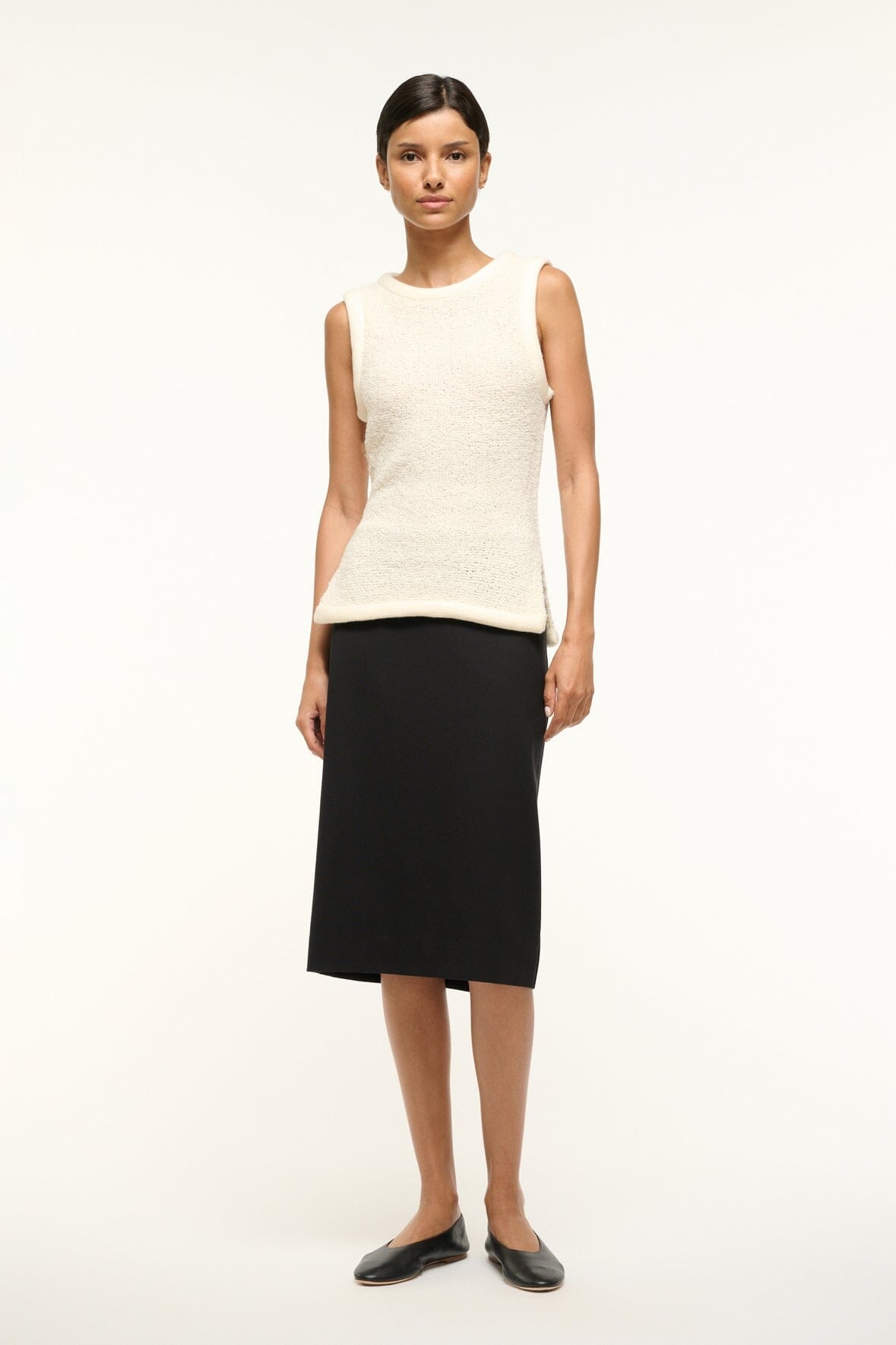 STAUD AERIN TOP IVORY - 3