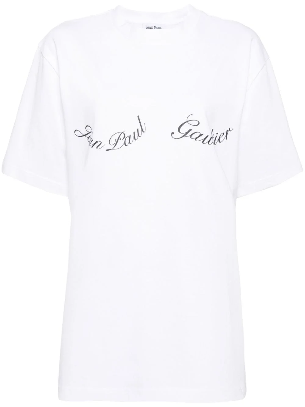 logo-lettering cotton T-shirt - 1