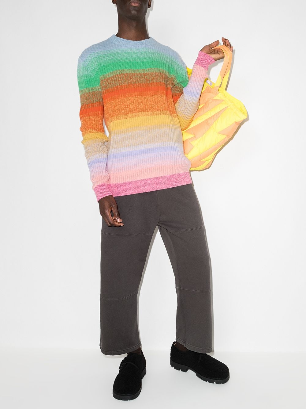 Morph striped crew neck jumper - 5