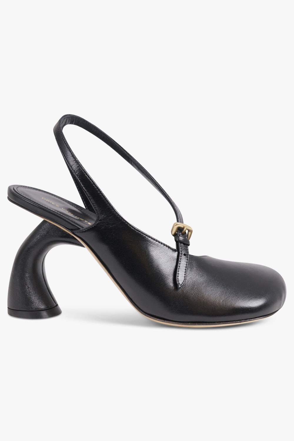 CURVED CLOSED TOE 95MM SLINGBACK HEEL | BLACK - 2