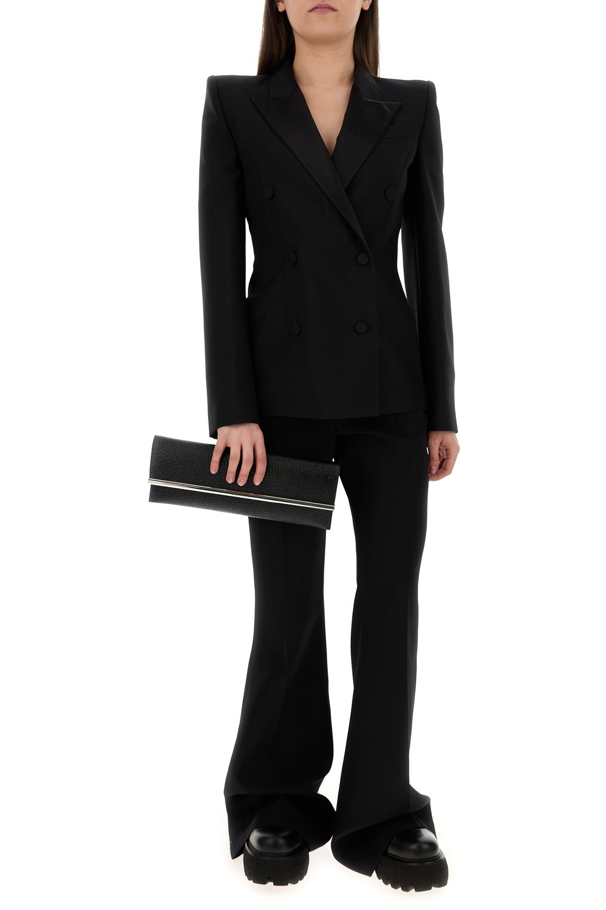 Black leather Cross B-Long clutch - 5