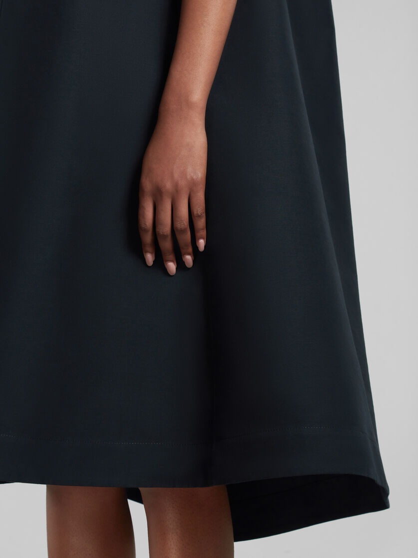 Marni BLACK COTTON CADY COCOON DRESS | REVERSIBLE