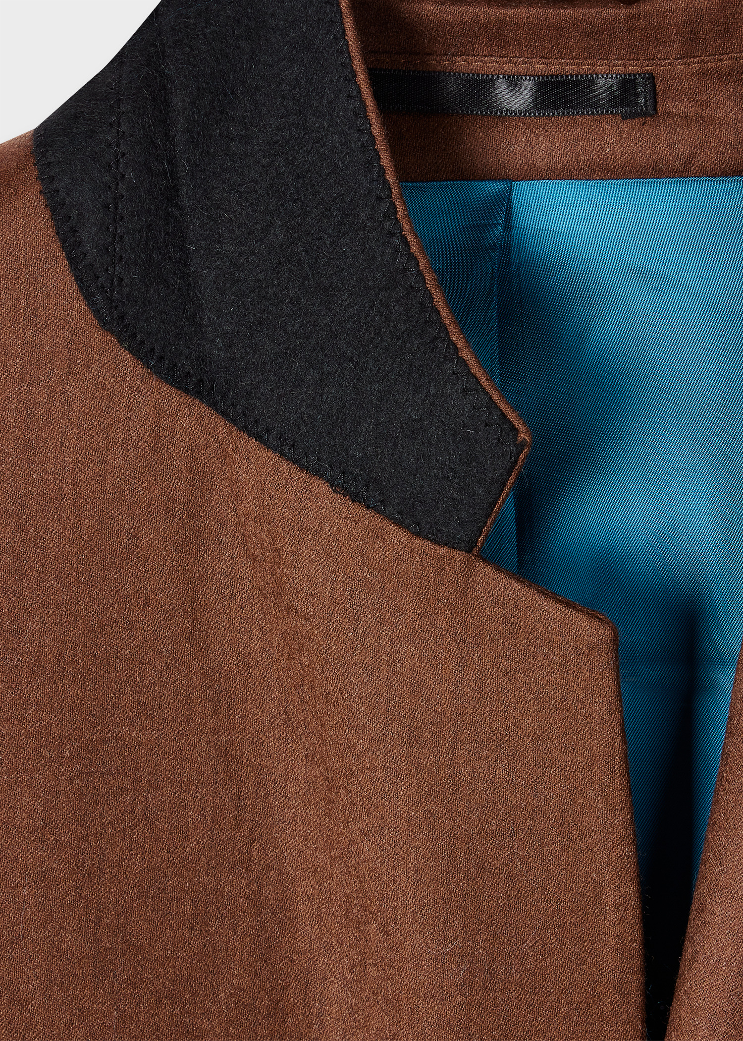 Tailored-Fit Cinnamon Overdyed Wool-Cashmere Flannel Blazer - 2