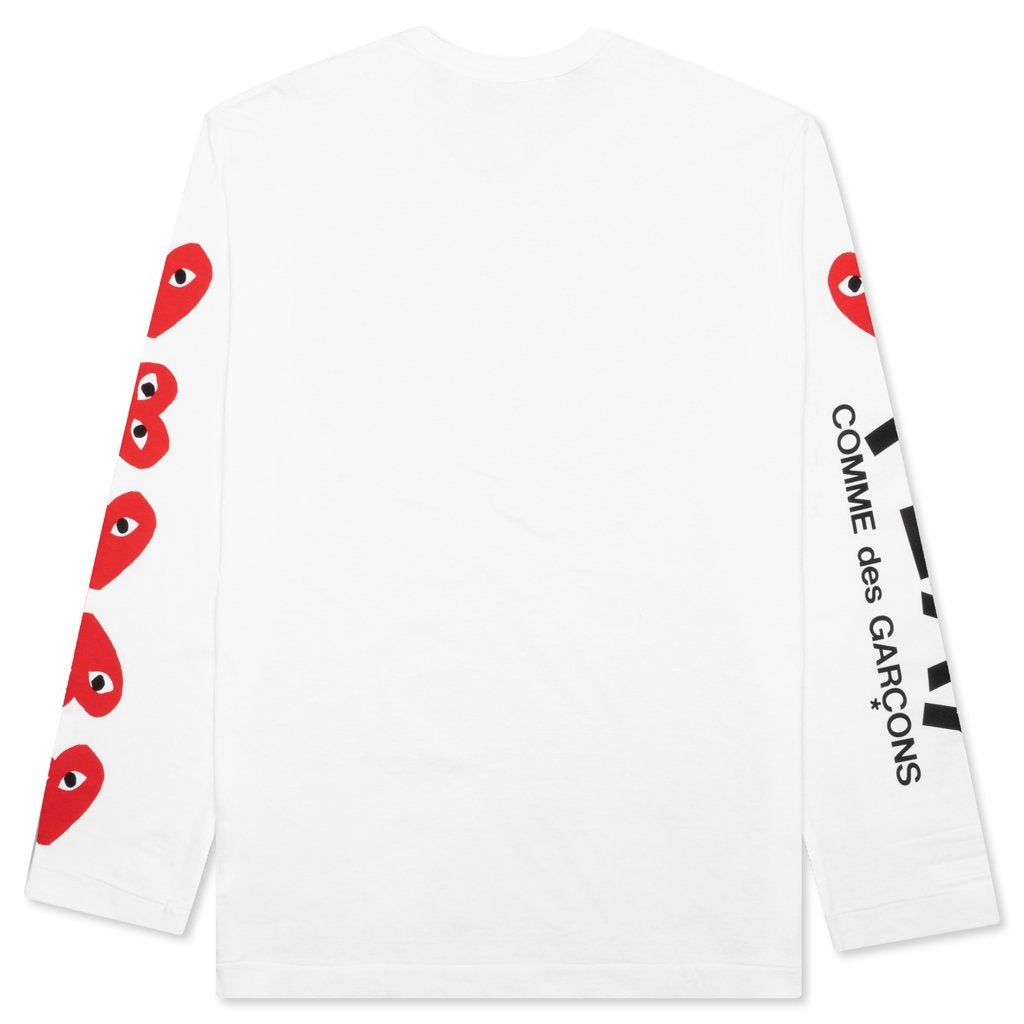 WOMEN'S MULTI HEART L/S - WHITE - 2