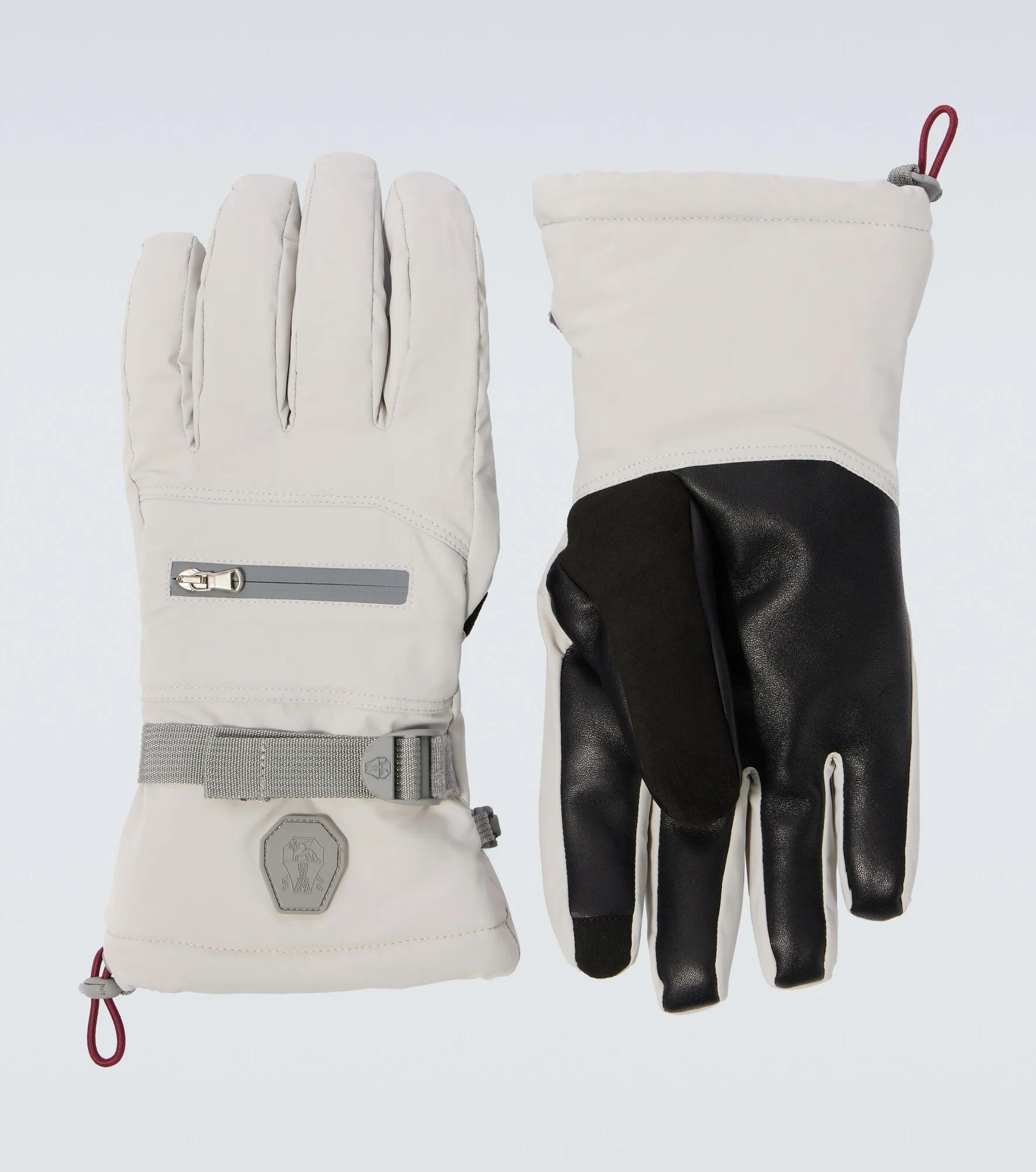 Leather-trimmed ski gloves - 1