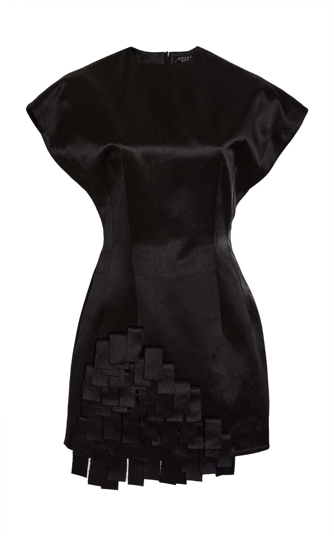 SATIN TOP WITH RECTANGLE DETAIL BLACK - 10