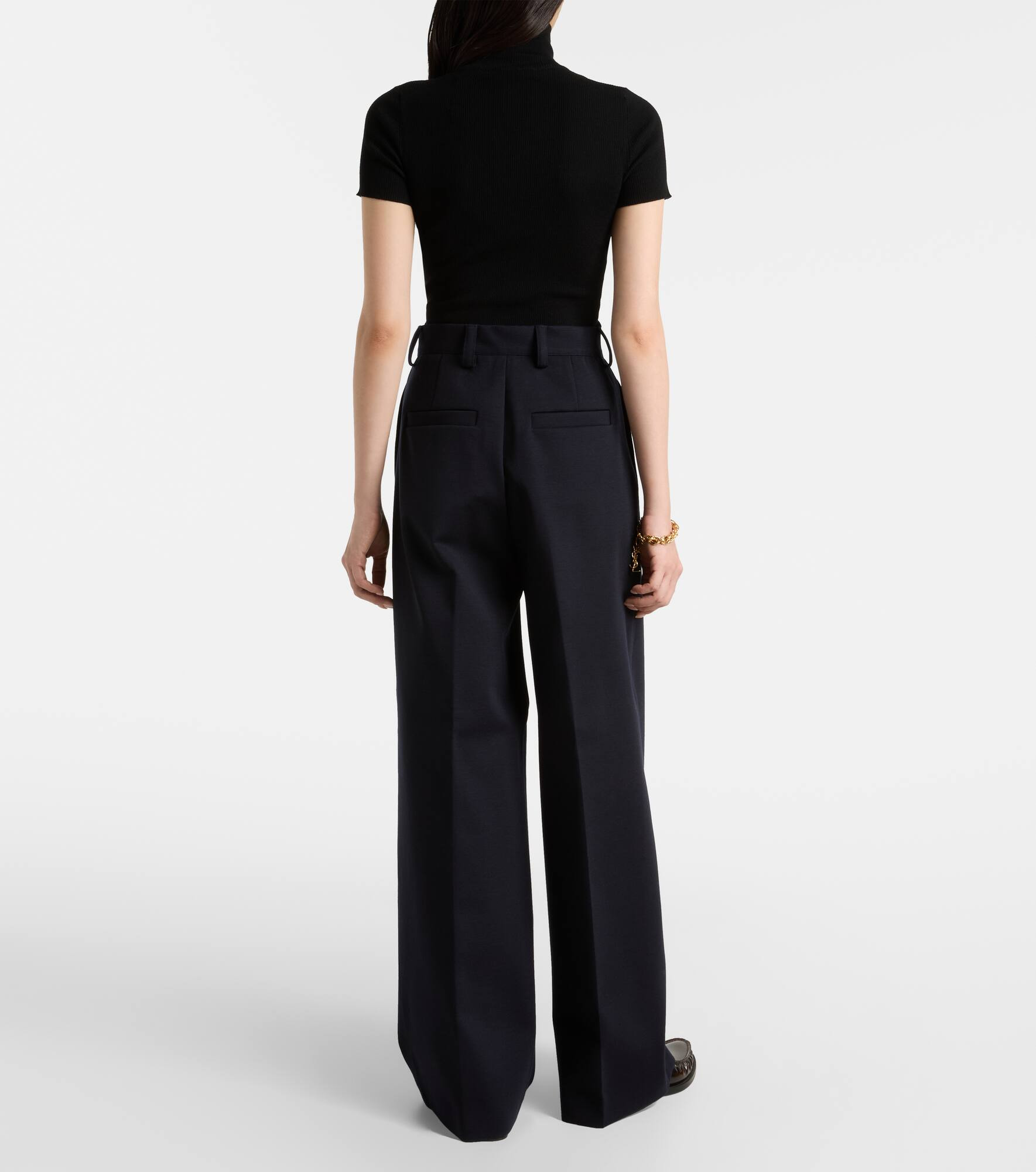 Molo pleated wool and cotton-blend pants - 3