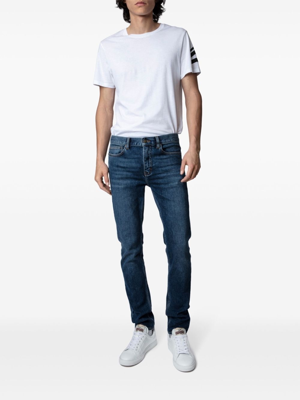 mid-rise slim-cut jeans - 2