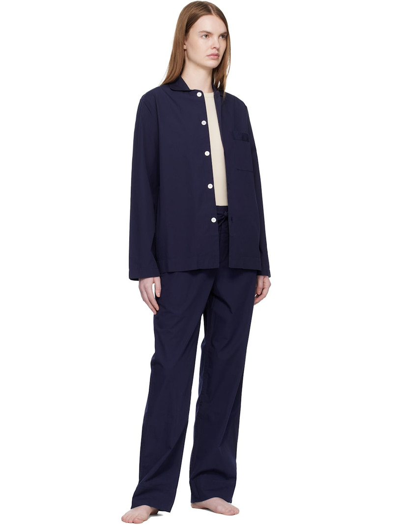 TEKLA Navy Poplin Pyjama Pants outlook