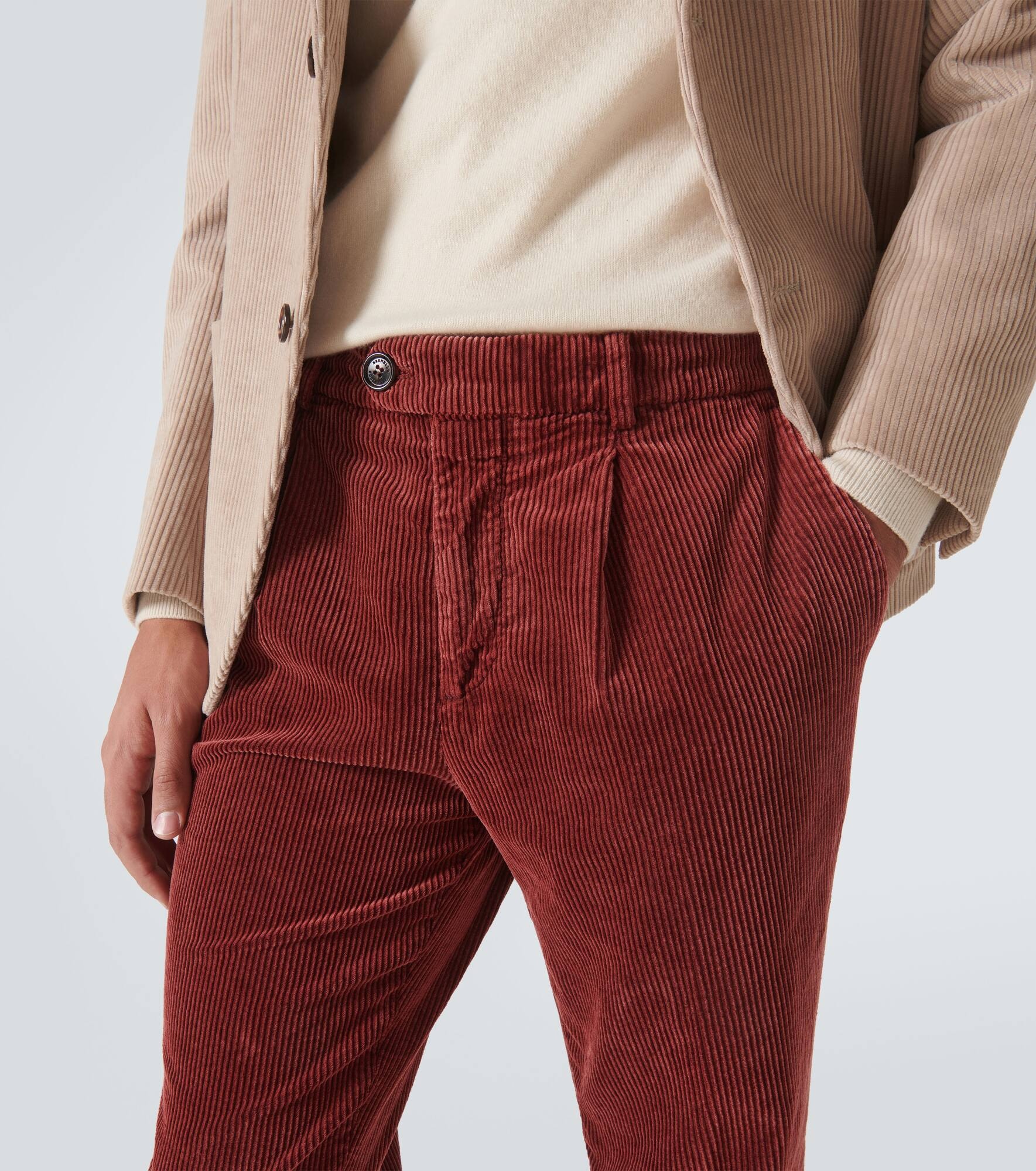 Cotton corduroy slim pants - 5