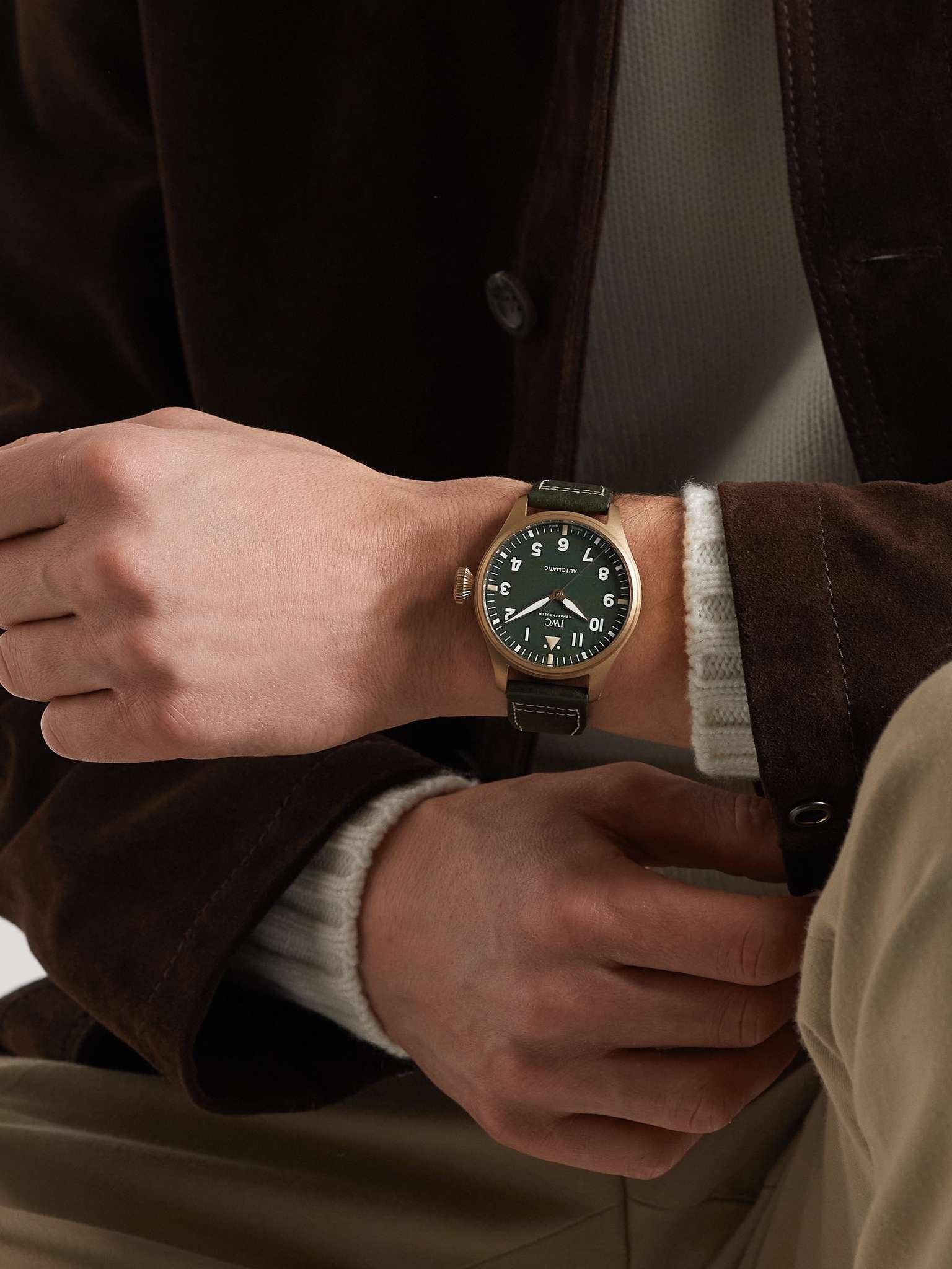 IWC Schaffhausen Big Pilot's Spitfire Automatic 43mm Bronze and Leather  Watch