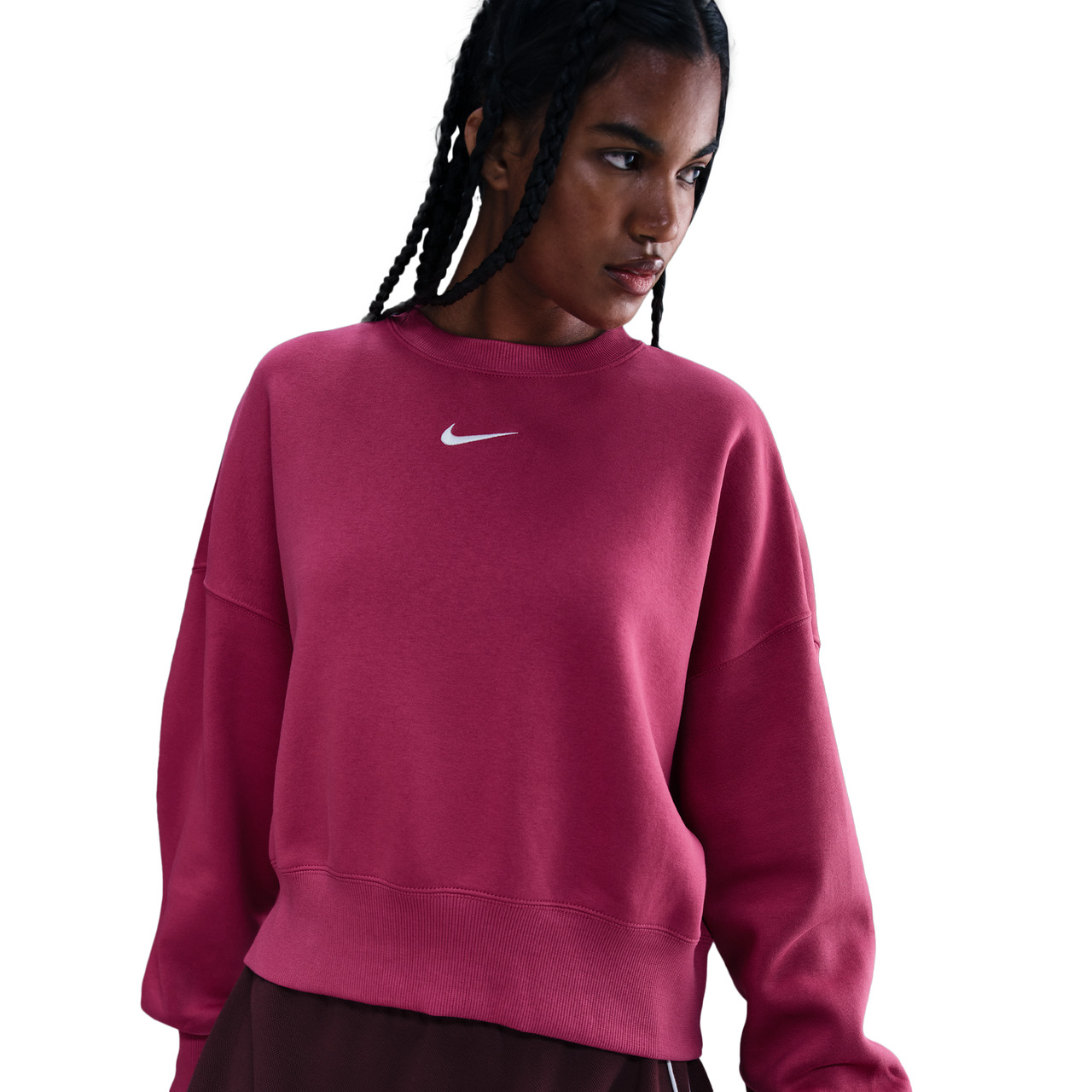 Nike Womens Nike NSW Style Fleece Crew OOS - 1