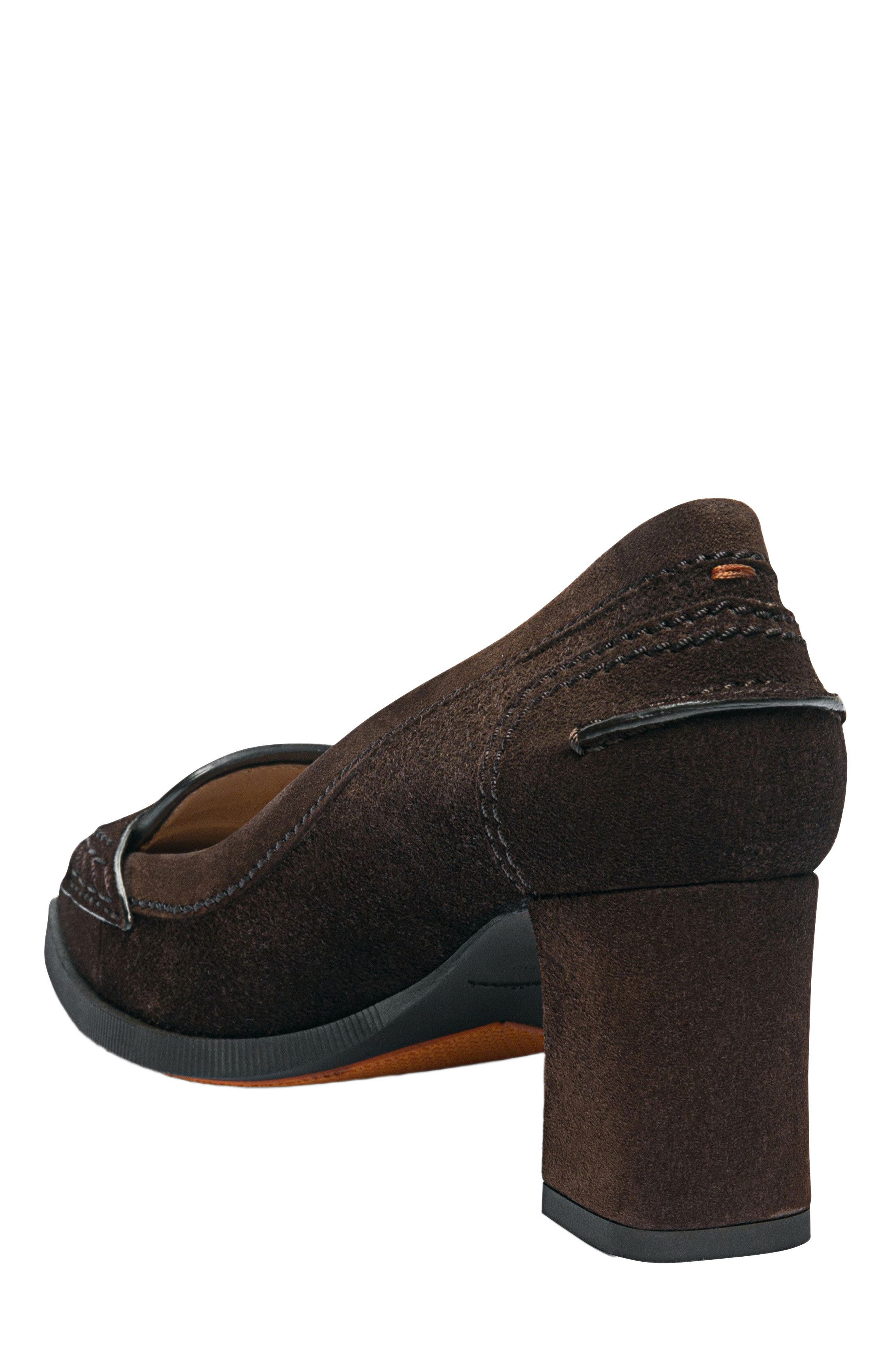 Santoni Women's suede mid-heel pump in Brown at Nordstrom - 3