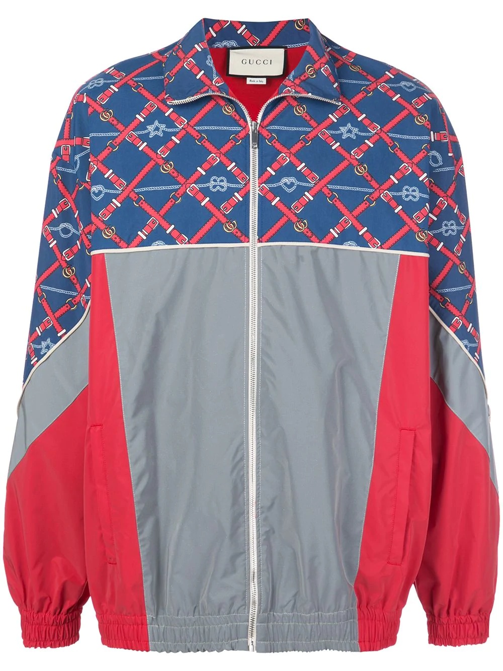 graphic print sports jacket - 1