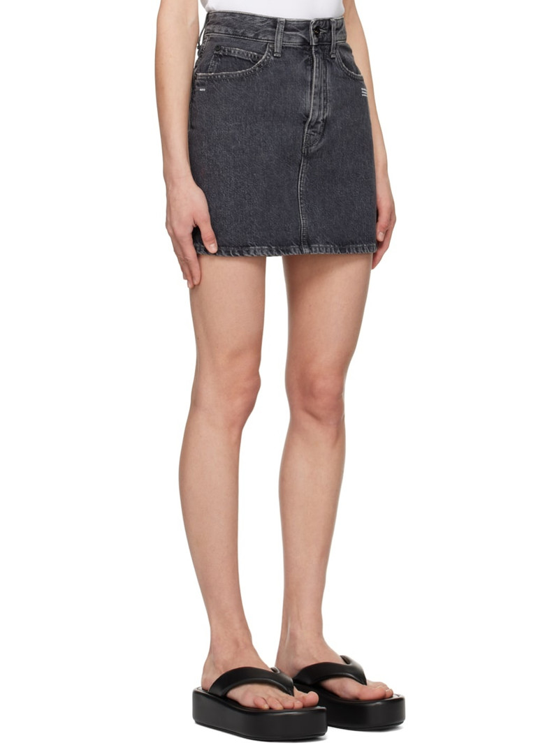 Gray Corporate Denim Miniskirt 2