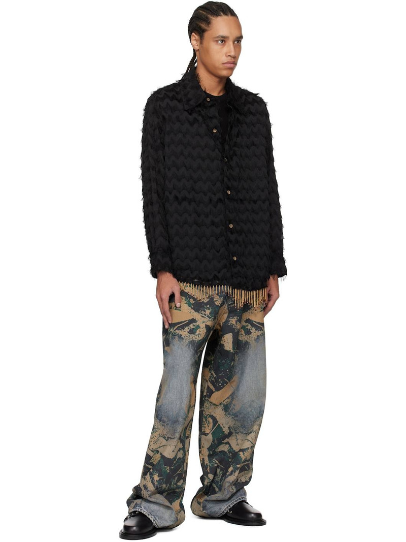 Andersson Bell SSENSE Exclusive Bird Shaggy Long Shirt outlook