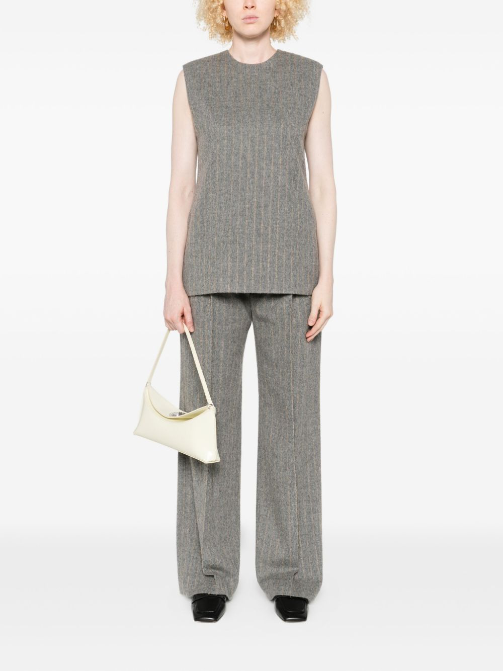 pinstripe wool trousers - 2