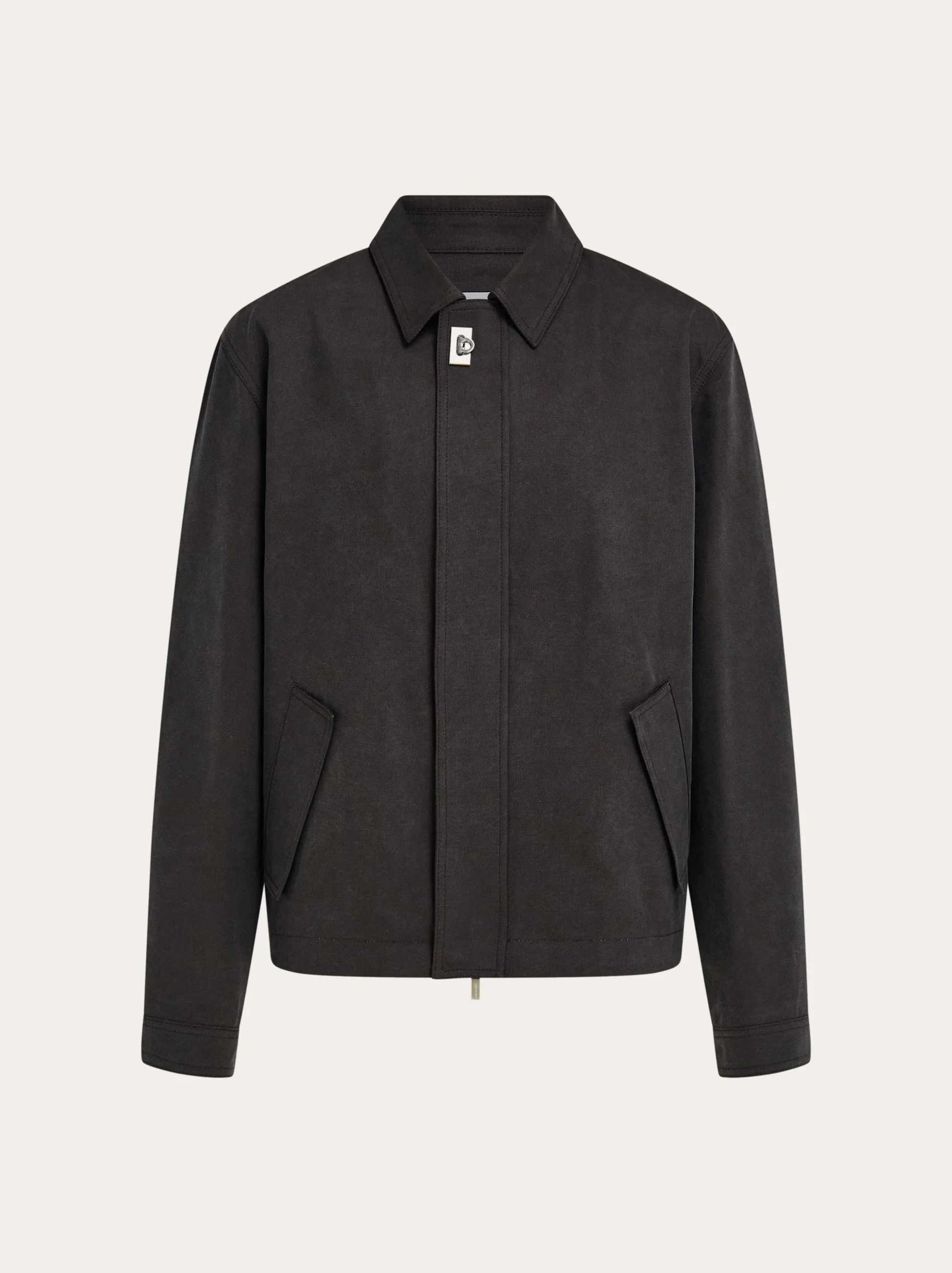 Washed canvas blouson - 1